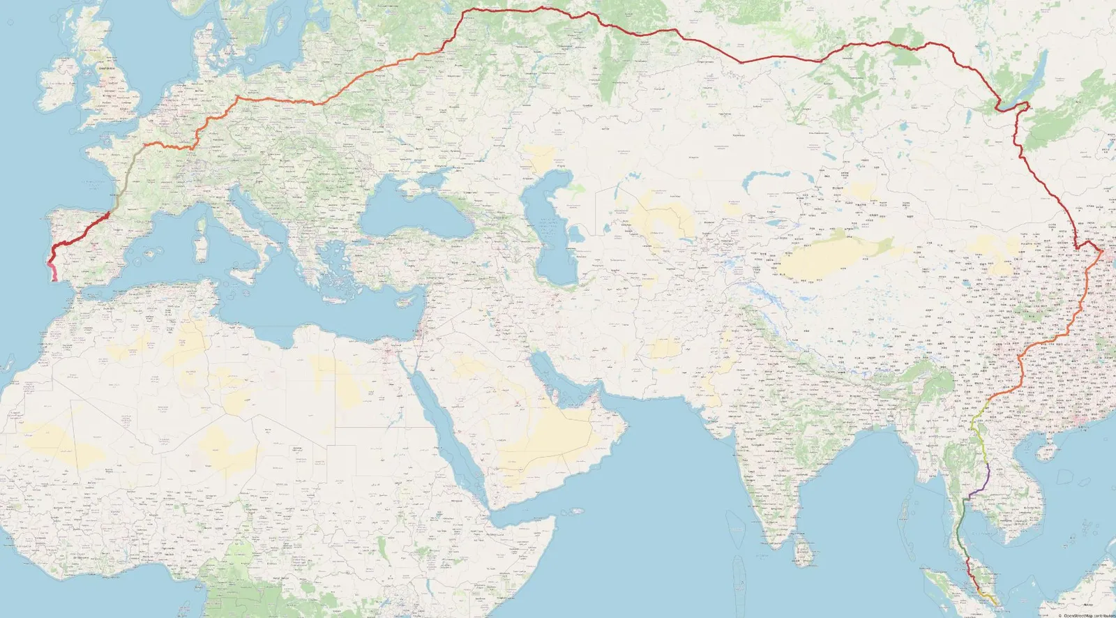 mapa ruta más larga dle mundo